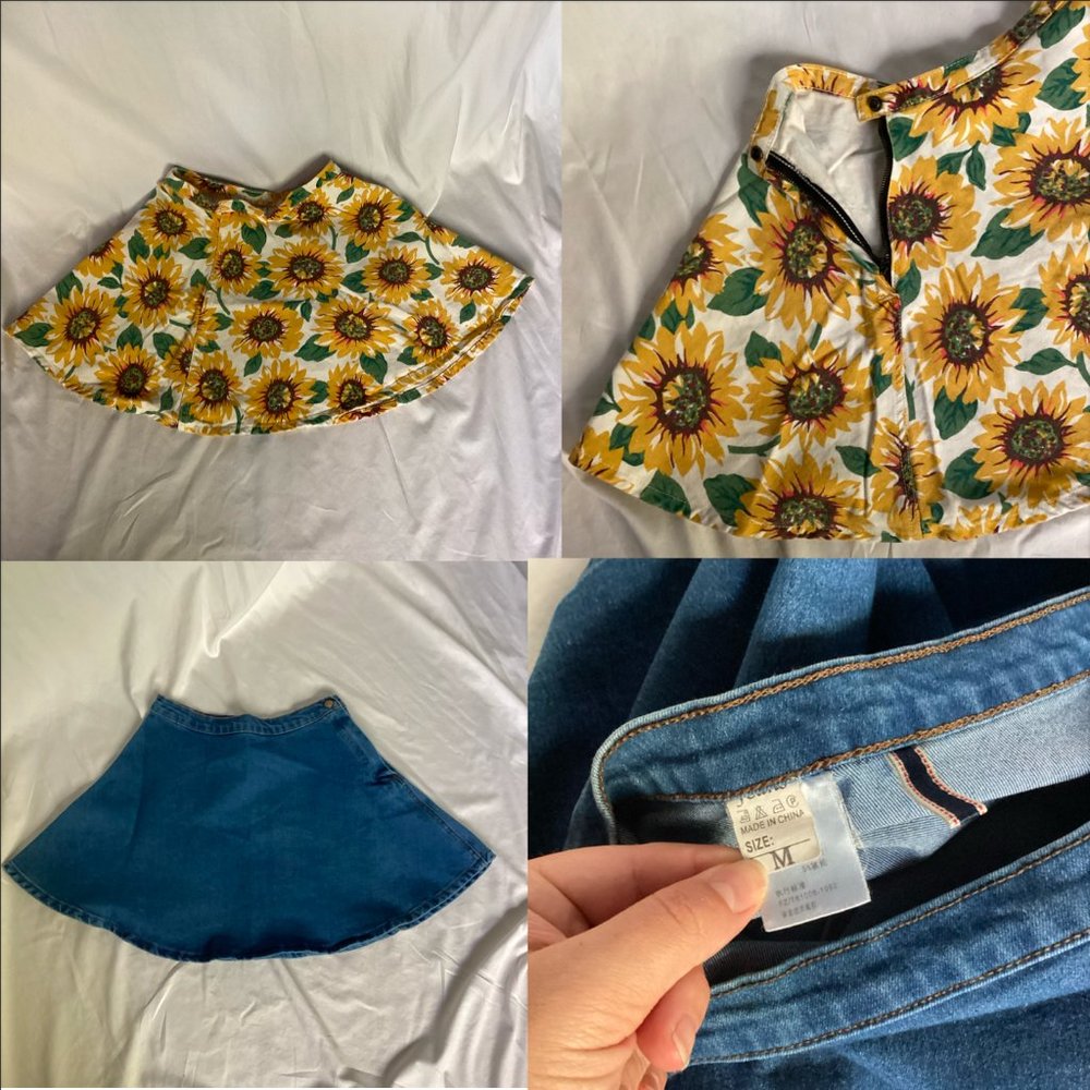 Lot of two jean circle skirts